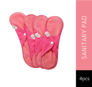 Reusable Sanitary Cloth Pads - Pack of 4 - Pink