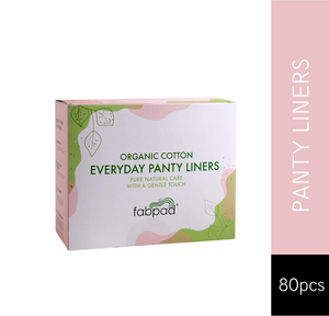 Fabpad Organic Cotton Biodegradable Disposable Pantyliners - Pack of 80