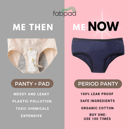 Pad Free Period Reusable Washable Leak Proof Period Panty lasts
